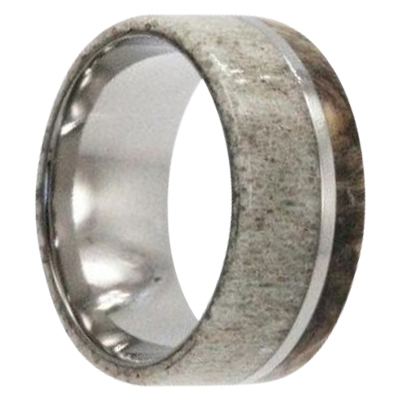 Mens Antler Wedding Rings