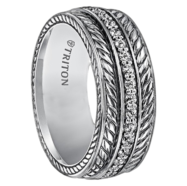 Unique Mens Wedding Rings with a Full Carat of Diamonds