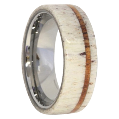 Mens Antler Wedding Rings
